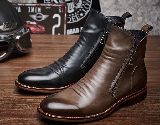أحذية رجالي مستديرة ذات أصابع القدم
