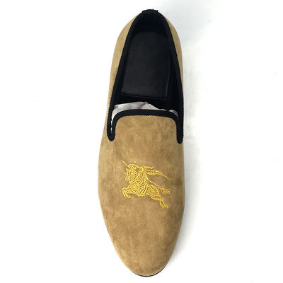 Tassel للرجال لوفرات مخملية مطرزة بأطراف مطاطية