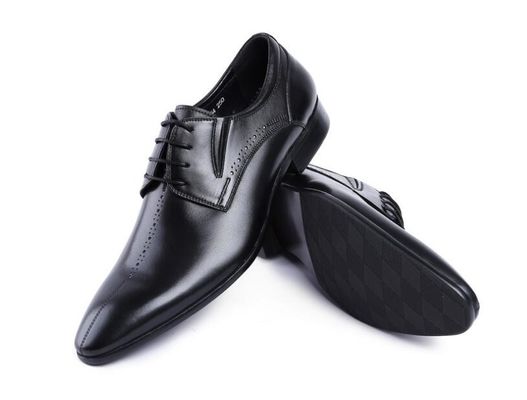 العلامة التجارية Wingtip أكسفورد فاخرة الرجال حذاء الفستان الجلدي ، حذاء الجلد الحقيقي المنحوت
