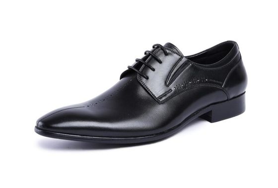 العلامة التجارية Wingtip أكسفورد فاخرة الرجال حذاء الفستان الجلدي ، حذاء الجلد الحقيقي المنحوت