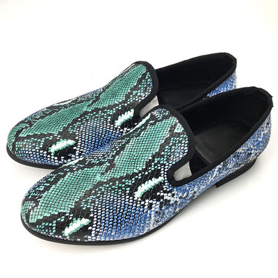 تصميم أنيق جلد الثعابين الرجال Loafers ارتداء المقاومة الرجال الجلد أحذية القيادة